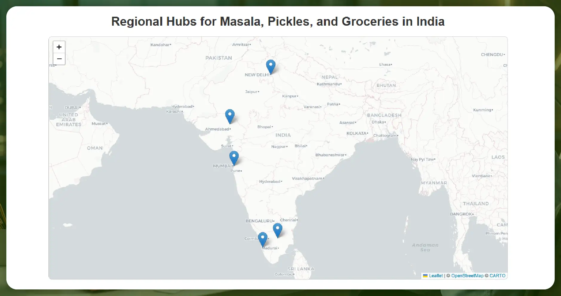 Regional Hubs for Masala, Pickles, and Groceries